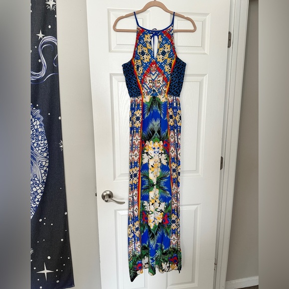 Botanical Maxi 3/4 Sleeve-Multi